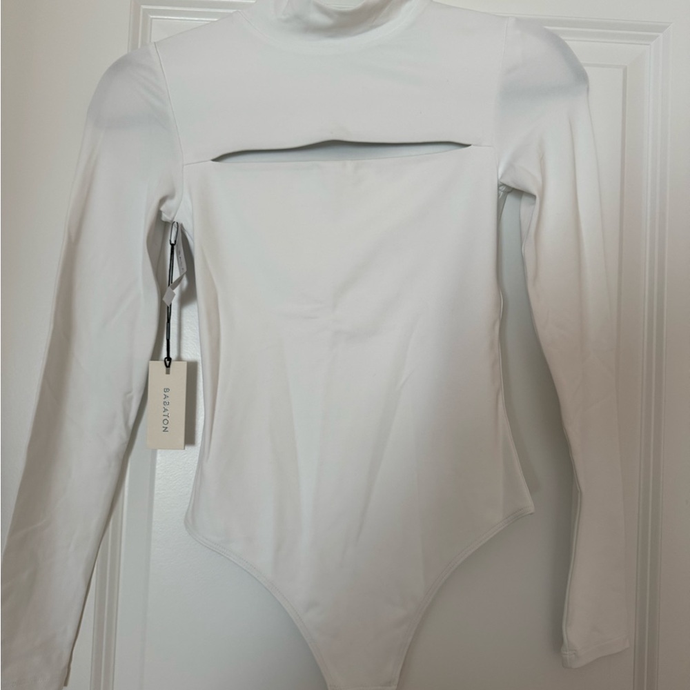 Babaton Ivory Long Sleeve Bodysuit